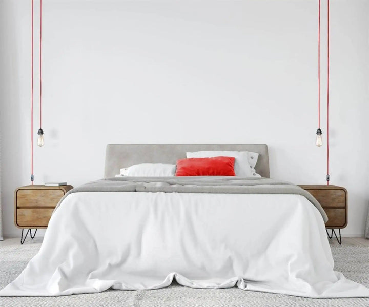 Câble luminaire coloré BALA 4,5 m – Lampe baladeuse design en tissu tissé