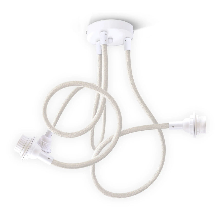 Suspension modulable TWIST lin blanc 3 ampoules